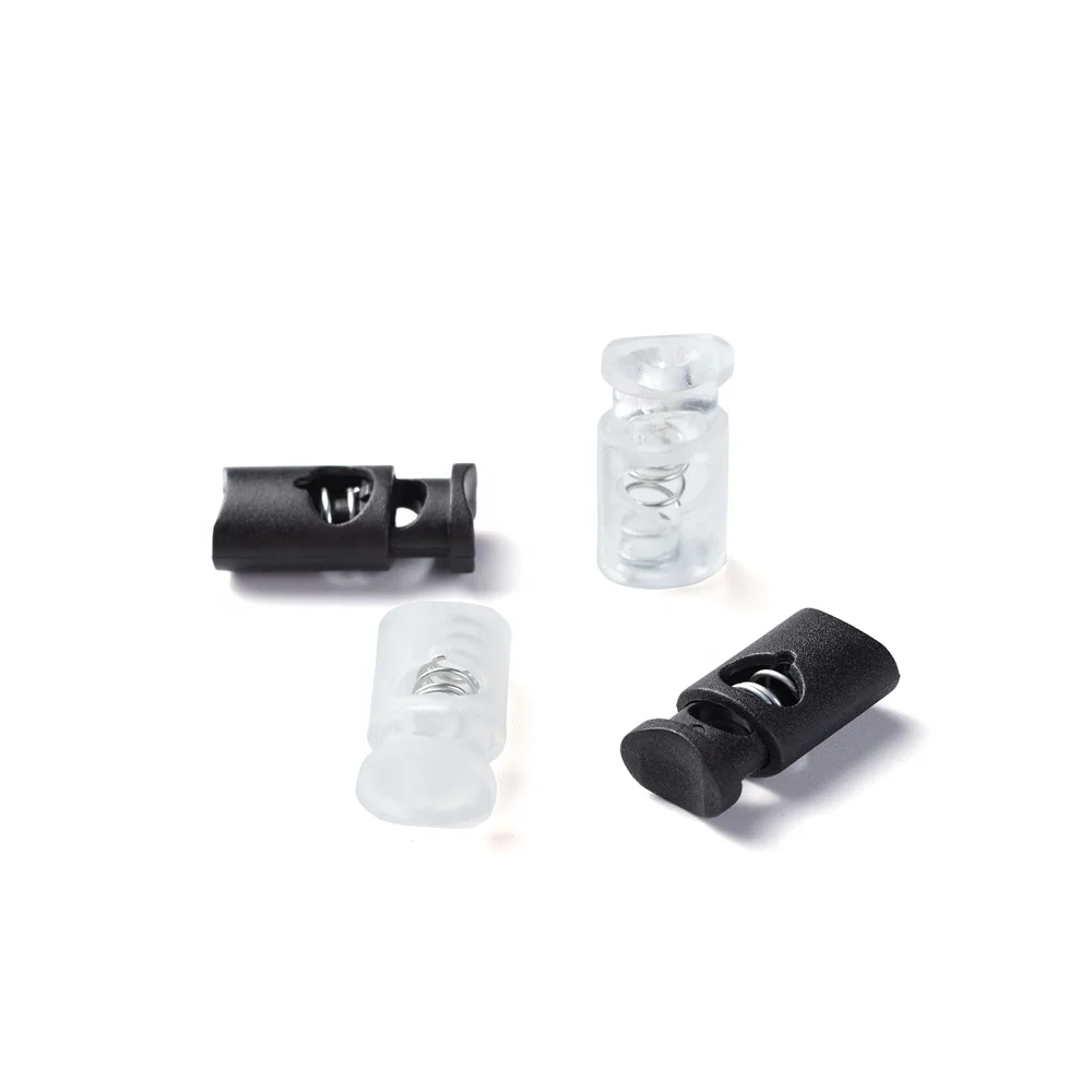 Wholesale high quality black nickel-free plastic cord lock for jacket