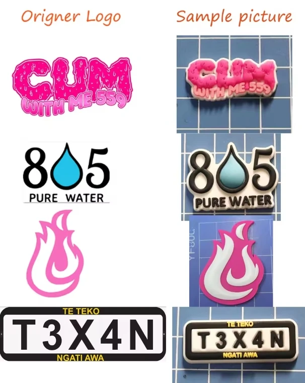 FREE SAMPLE Wholesale Pvc custom bracelet charms for shoes custom shoe charms logo custom shoe charm