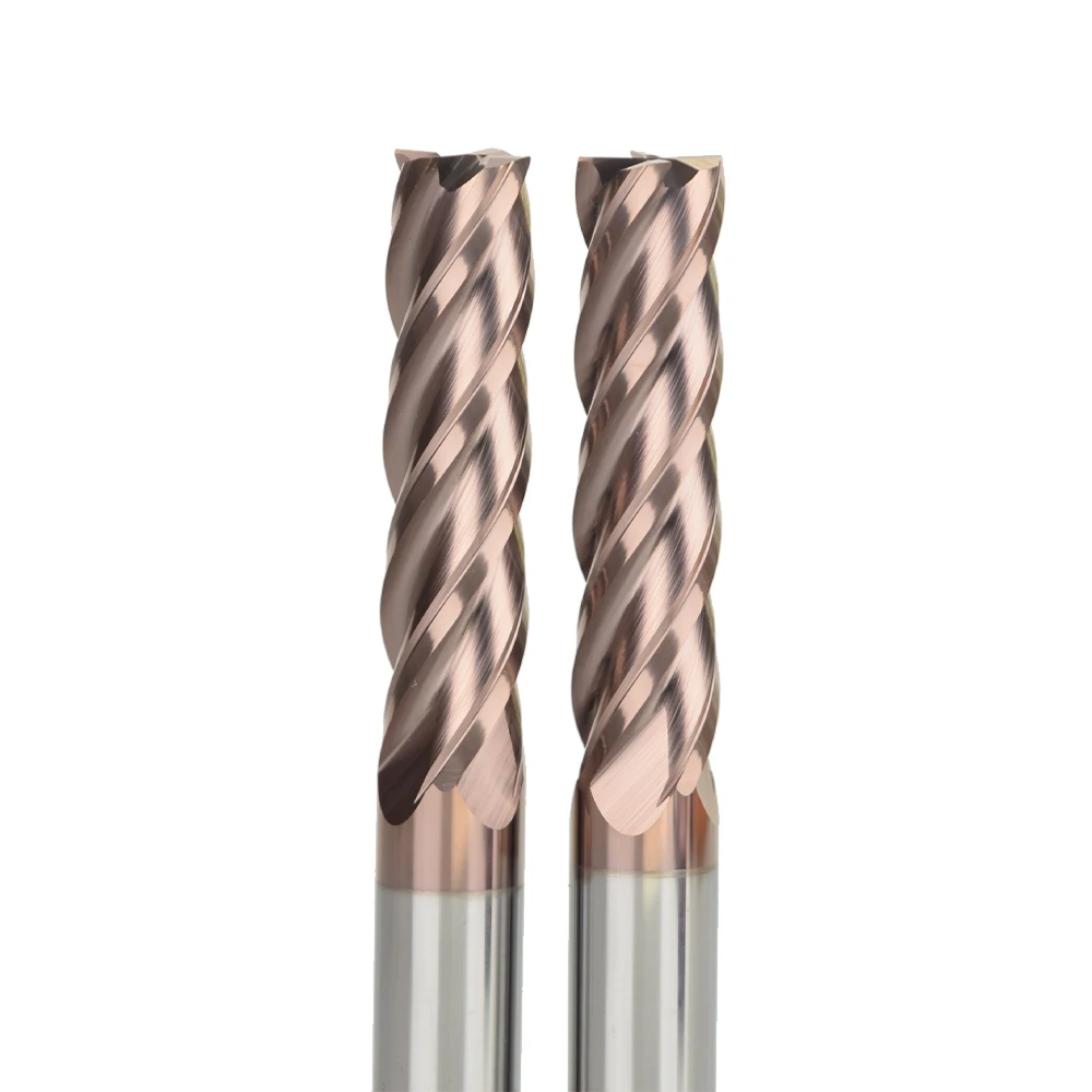 Weix Tungsten Carbide Indexable Cutters Flatten 4 Flutes Hrc50/Hrc55/Hrc60 Square Solid End Mill