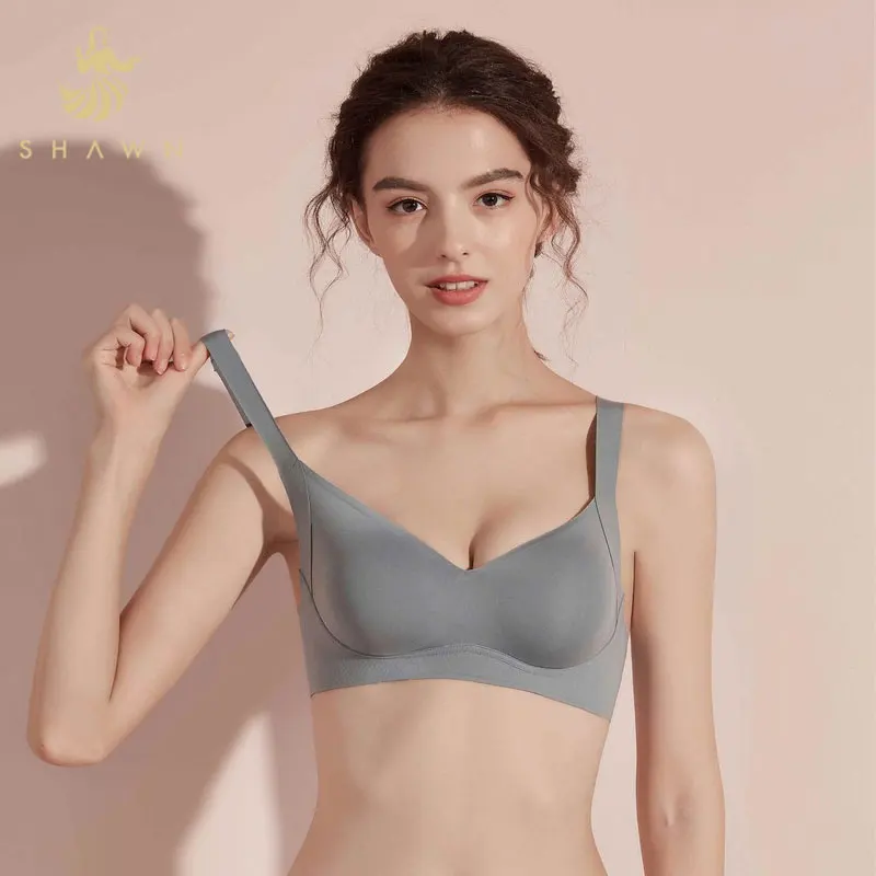 Simple Design Seamless Sports Wireless Bra Comfort Breathable Solid Color Girl Bra For Women