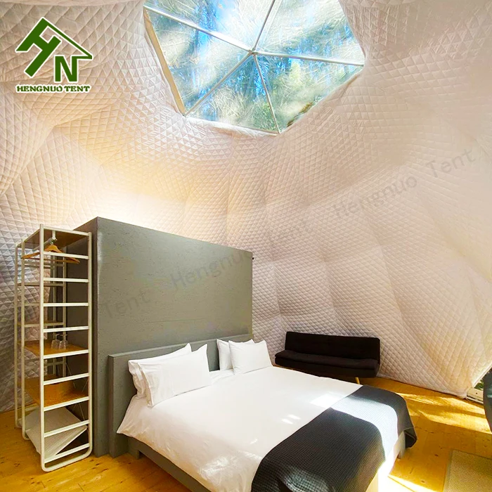 5m 6m 7m Luxury Resort Tent Dome Hotel Garden Geodesic Dome Tents With Large Bay Window