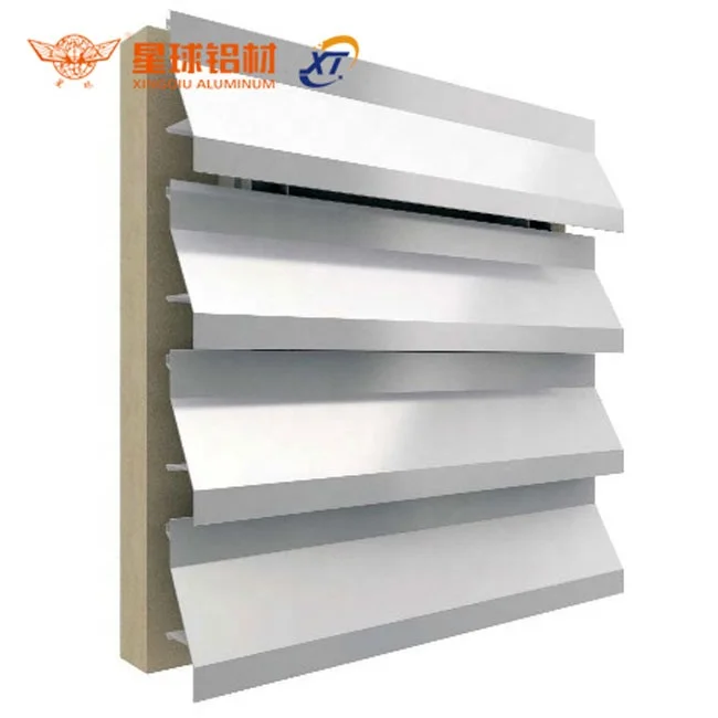 China Factory Customized Aluminum Extrusion Inverted Z Shape Louver Blades Storm Proof Horizontal 6063 Aluminum Slats of Shutter