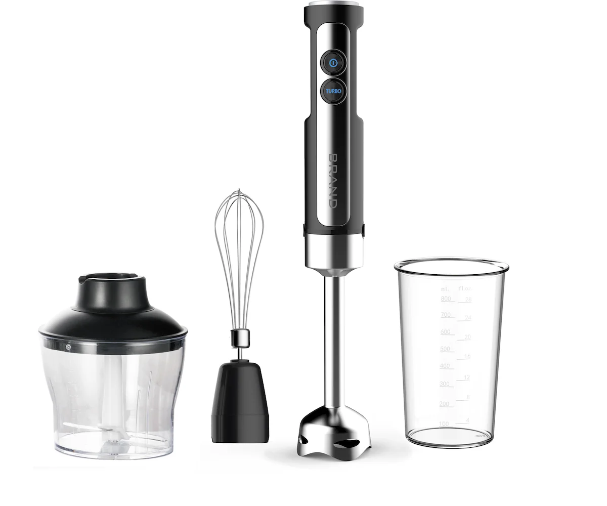 1500W Black Variable Household Push Button Kitchen Multifunctional Hand Blender Electric Plastic Mixer Stainless Steel 1200 220