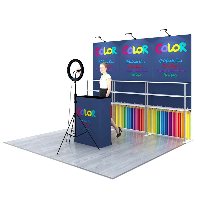  Portable Light Weight High Quality Reusable Advertising Modular Live Broadcast Backdrop