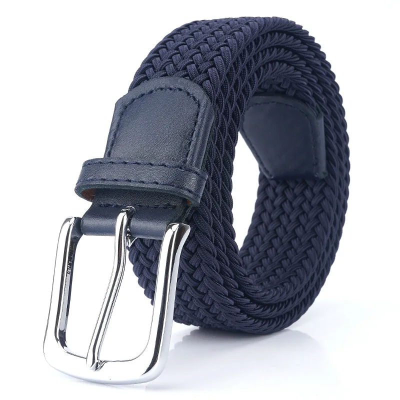  3.4cm width High quality zinc alloy pin buckle elastic stretch band