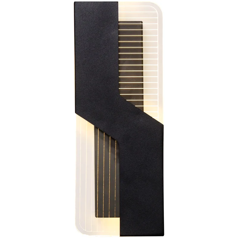 Black White Wall Mounted Acrylic Indoor Lamp shade LED Wall Light Lamp