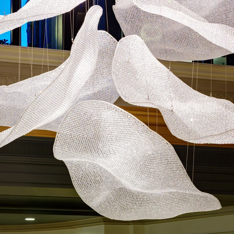 Top Selling Product Custom Luxury White Crystal Villa Hall Hotel Modern Project Crystal Chandelier