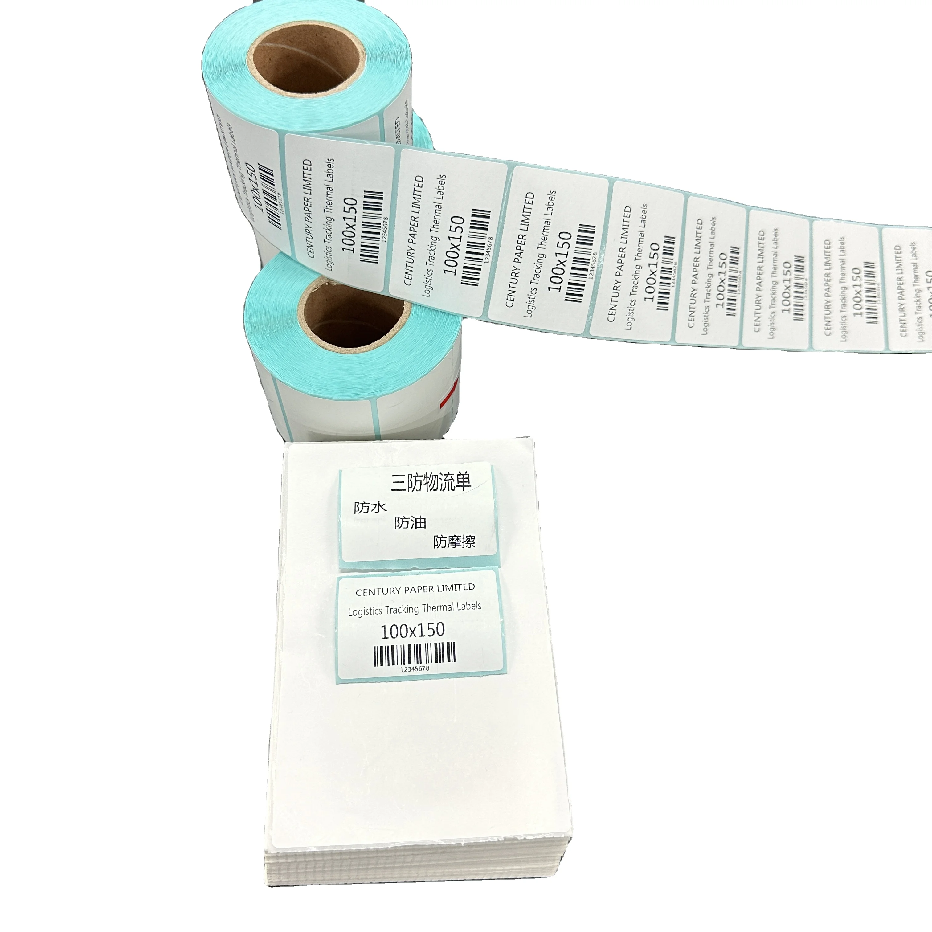Logistics Tracking Thermal Labels 100x150 Courier Bill Sticker Paper Waterproof Customizable Size Sticker Paper