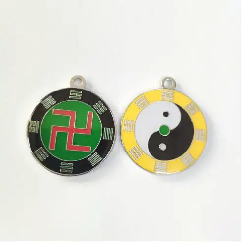 Yin Yang Taichi эмалированная булавка металлические нагрудные значки вешалка медаль