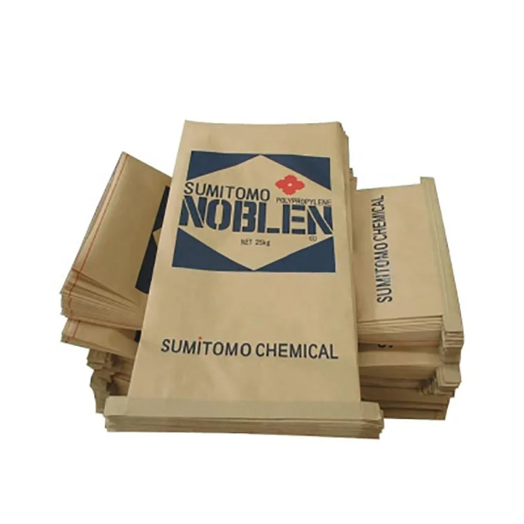 durable packaging bags sewing bottom paper sack 20kg 3ply with pp stitched sugar flour grain rice wheat feed seeds food grade