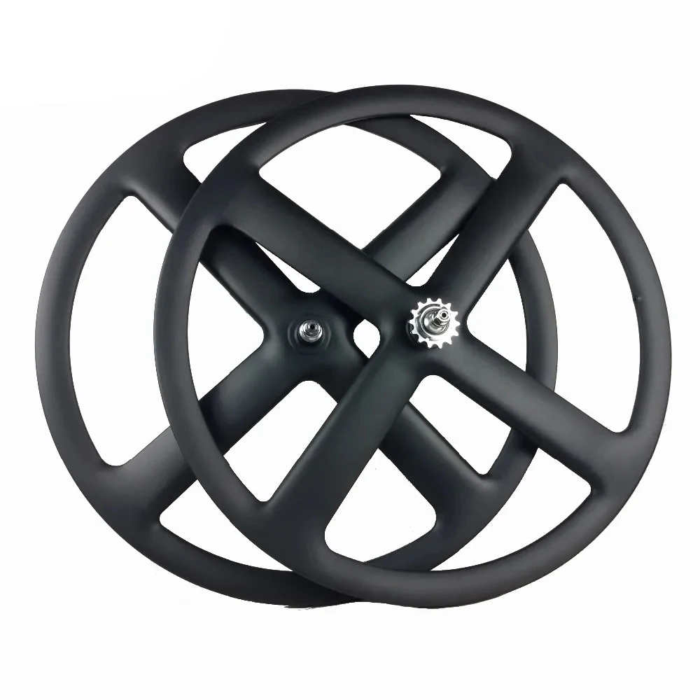 Pro Carbon Wheels 4 Spoke Bicycle Wheel Track/Road Time Trial Disc brake Wheelset  700c bike carbon four spokes Wheels