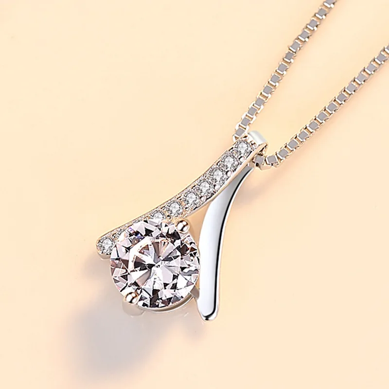 fashion jewelry pendants women 925 luxury zircon pendant dainty sterling silver pendants for necklace