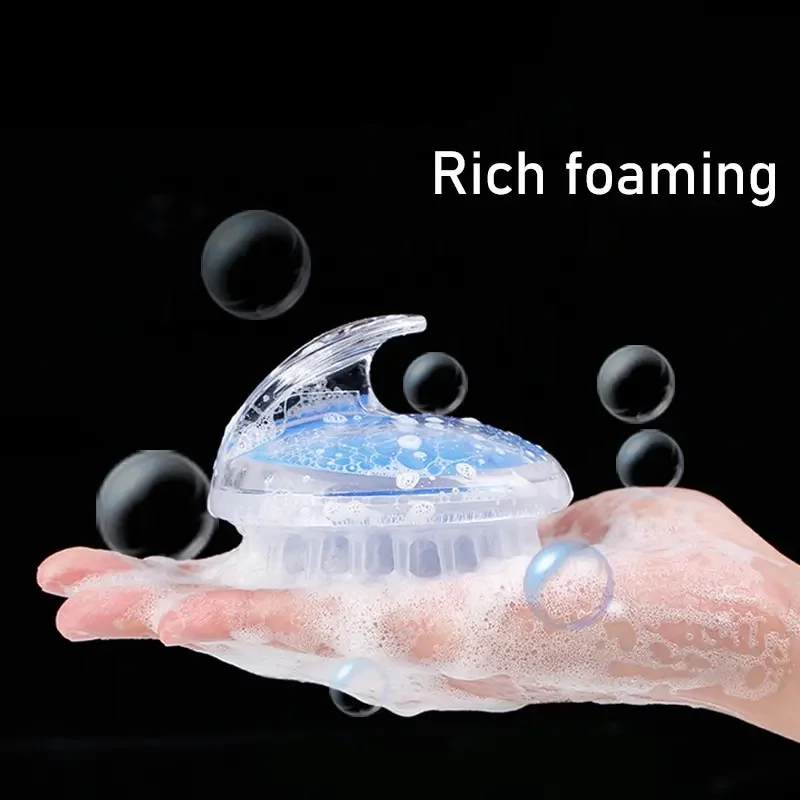 In stock  Luxury Hair Brush Head Silicone Comb Shampoo Brush Scalp Care Hair Massager Brush for Dry Damaged Hair