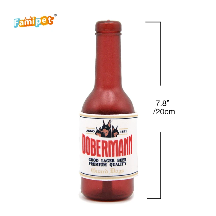 Hot Sale Unique Original Design Beer Collection Interactive TPR Dog Chew Pet Toy