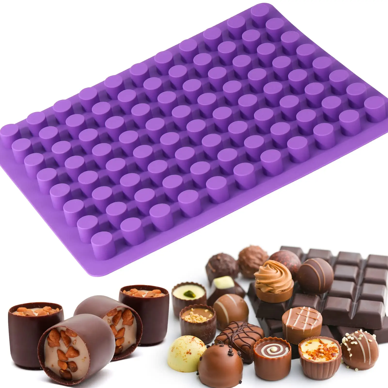 Silicone Mini Round Cheese Cake Ice Cube Mold Bakeware Tools Mousse Chocolate Ice Cream Decorating Molds DIY Chocolate Mold