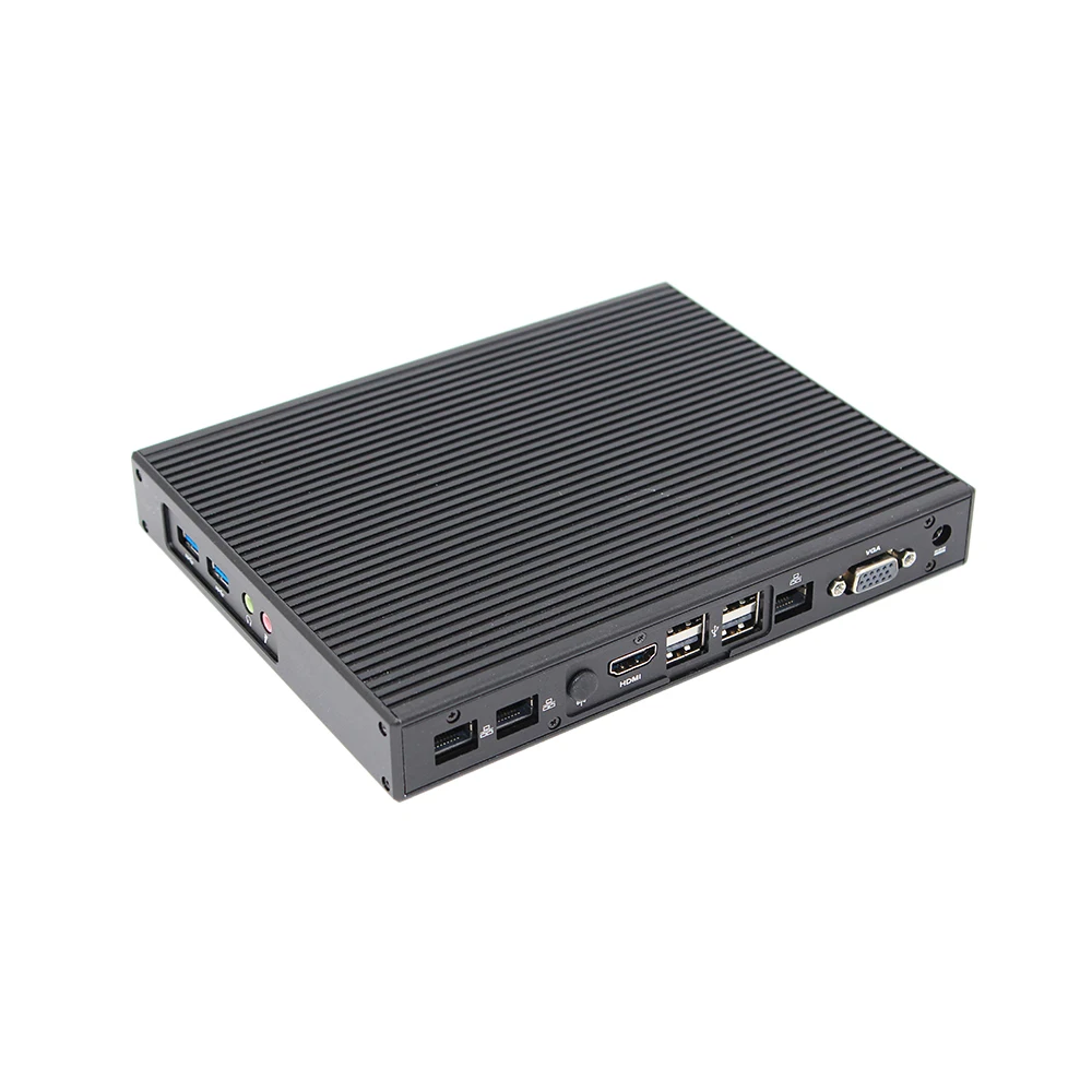 V19C embedded mini pc j1900 chip linux 4G 128G SSD, win7/win8/win10 3 1000m LAN 2 COM232 COM485 fan less industrial mini pc