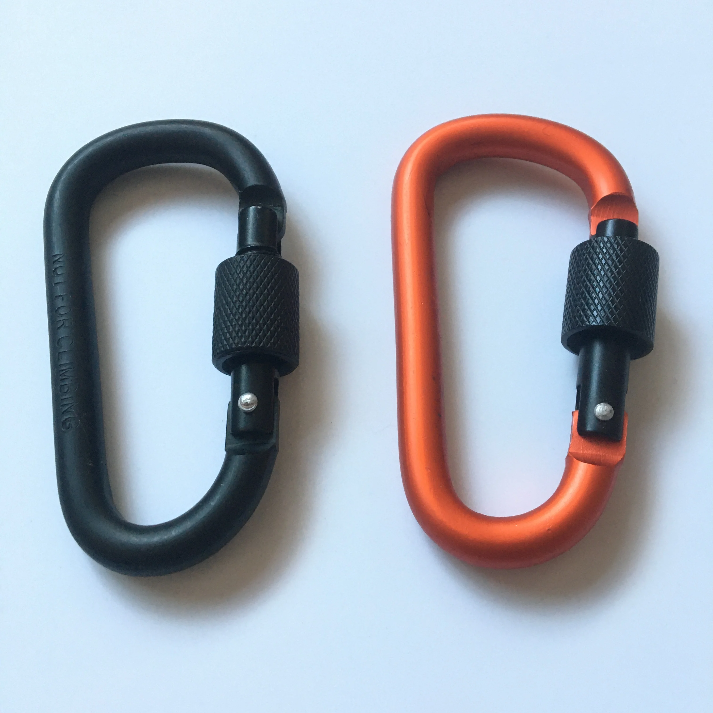 8cm D-Ring Lock Key Camping Hiking Keychain Aluminum Alloy Carabiner