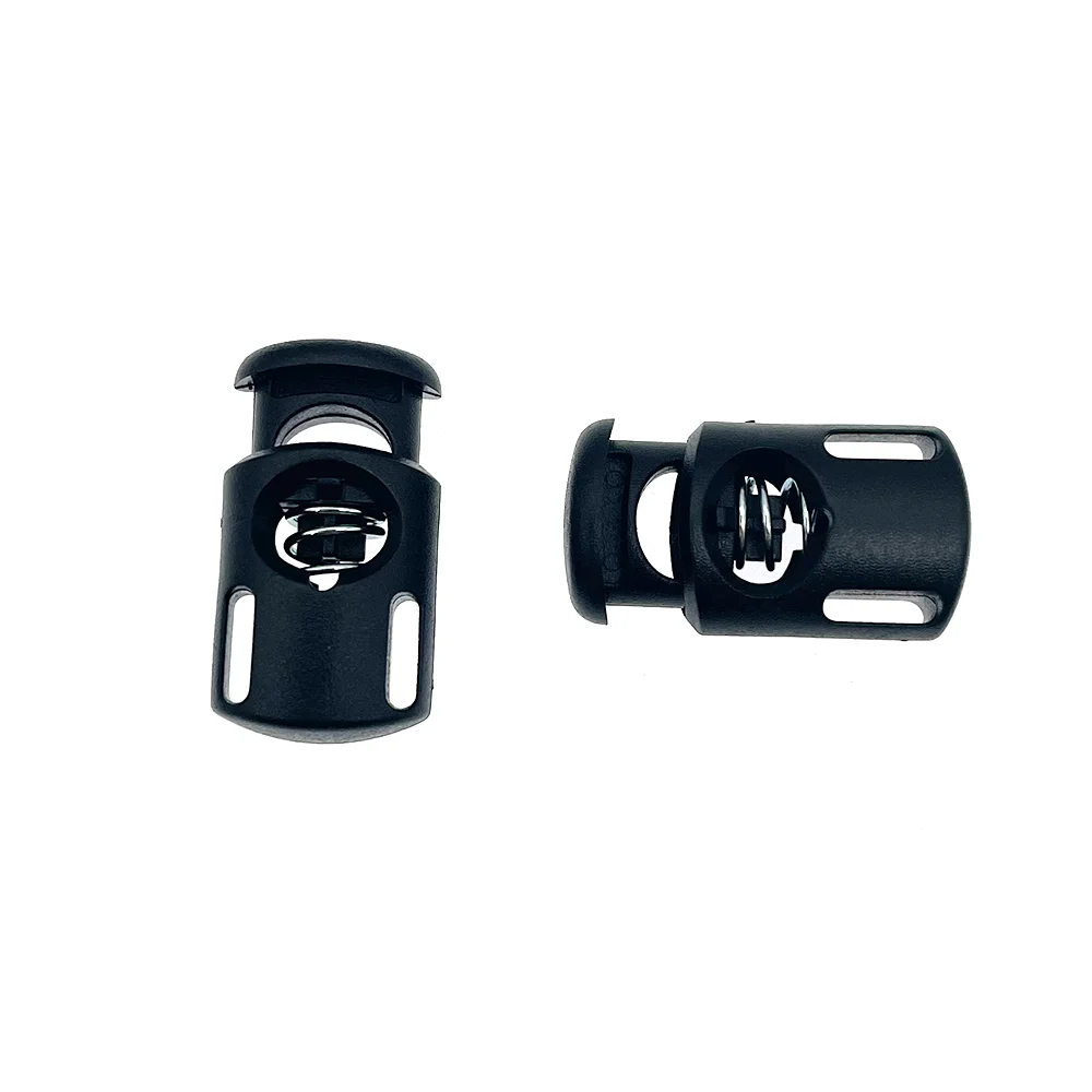 China Factory Stopper Customized Color Shoelaces Drawstring Toggle End Cord Spring Plastic Cord Stoppers