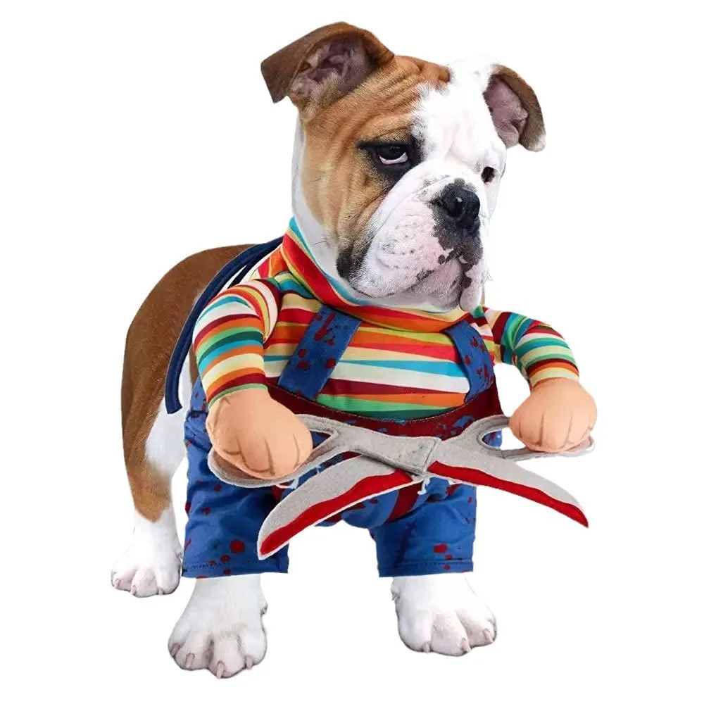 Stylish Polyester Funny Prank Dog Clothes Pet Clothes for Halloween Group Costumes and Cosplay