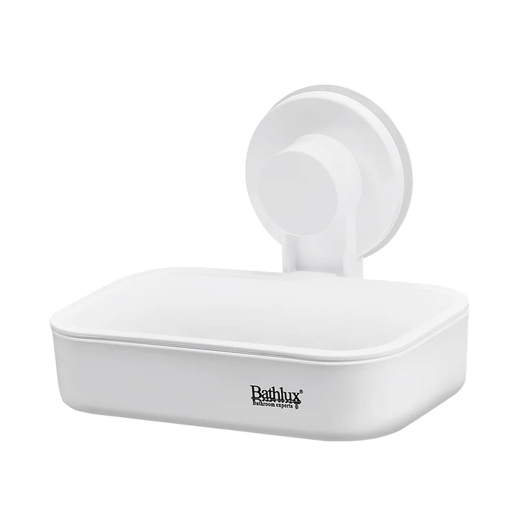 Wall Mounted Without Drilling Plastic Shower Vacuum Layer Suction Cup Sets Bathroom Accessories Soap Dish Holder