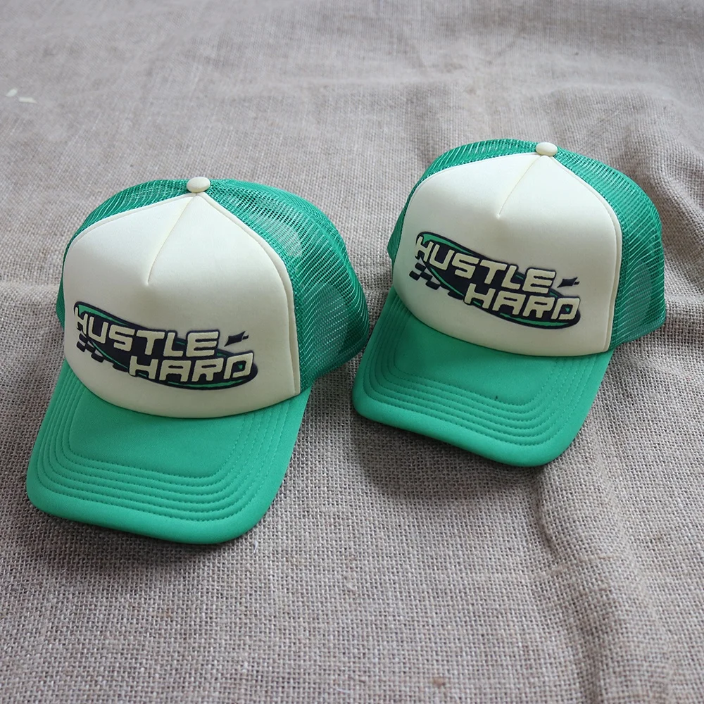 Hat Factory Custom Sponge Trucker Hats Premium Embroidered printed logo Mesh hats custom wholesale