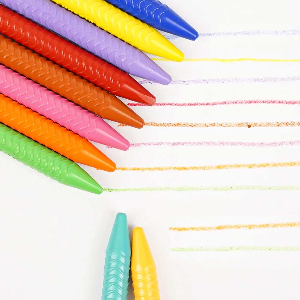 Non Toxic 24pcs Color Box Packing Non-Toxic Plastic Crayon with ASTM EN71