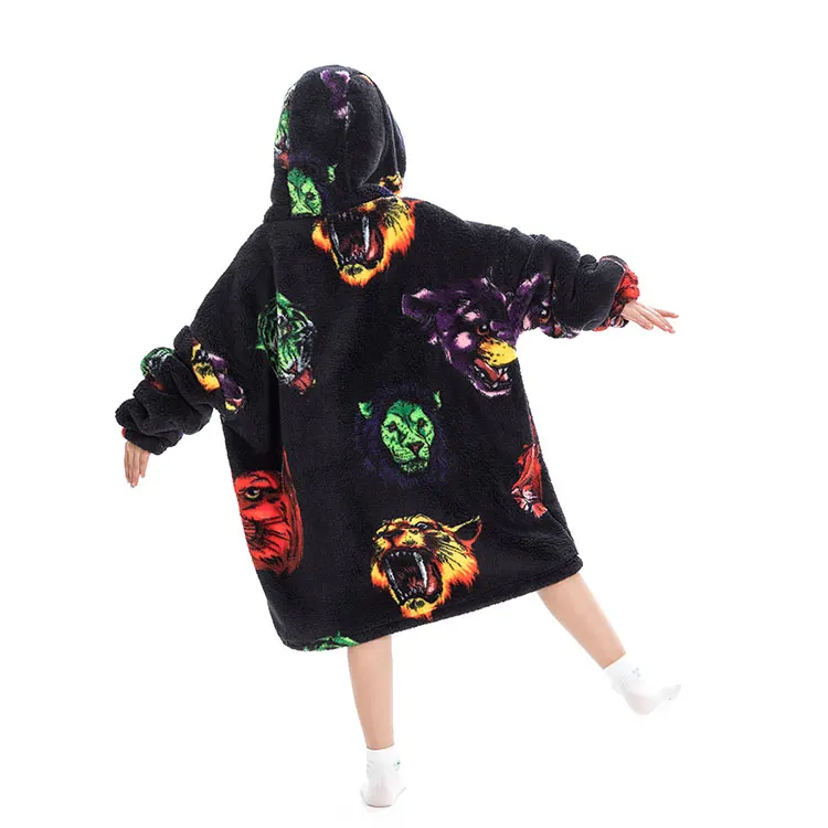 cute loose anime baby hoodies kid hoodie blanket with pockets