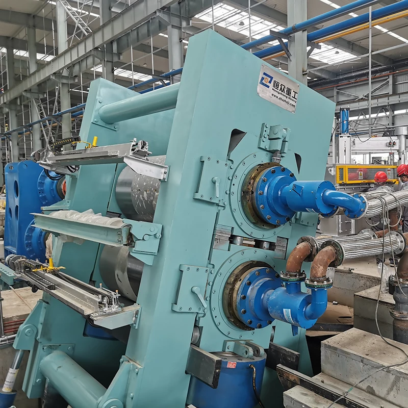 Horizontal aluminum continuous casting machine for aluminum sheets