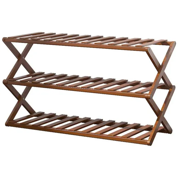 Бамбуковая стойка для обуви, складной отдельно стоящий органайзер для хранения обуви, многофункциональная и бесплатная установка