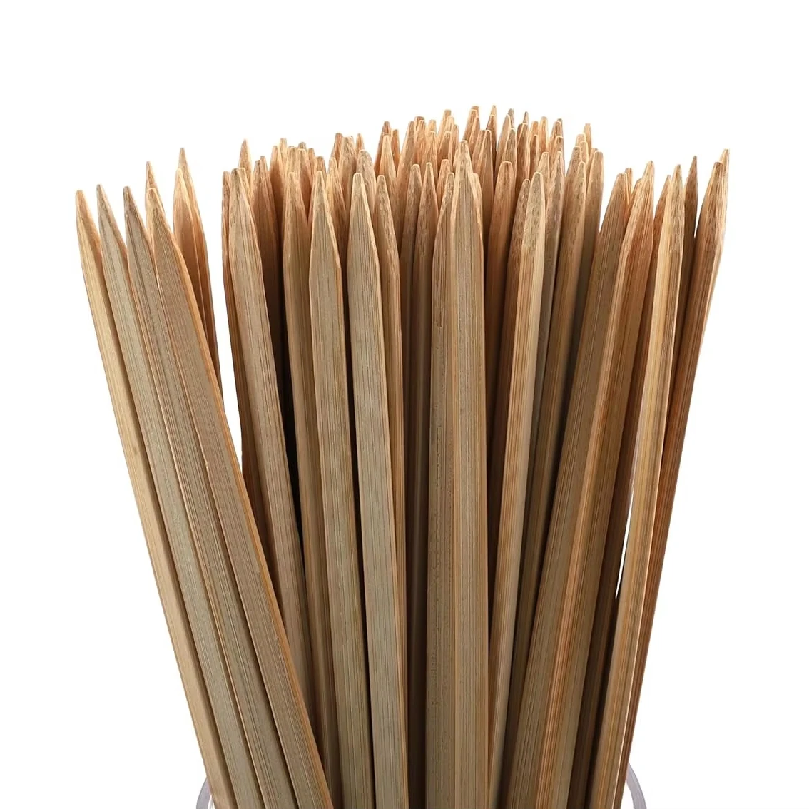 100 Pieces flat bamboo Skewer Sticks 30cm Paddle Picks for Fruit Cocktail Kitchen Party Barbecue Grilling Kabob
