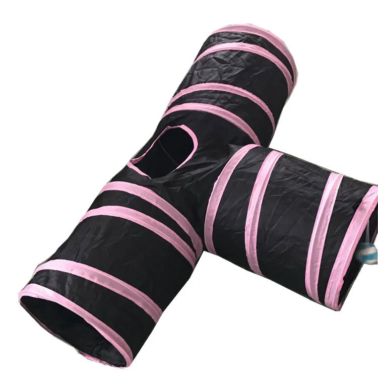  Indoor Outdoor Foldable 3 Holes Way Funny Pet Cat Training Tunnel House