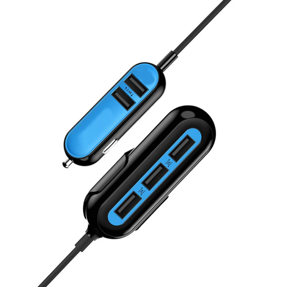  Автомобильное зарядное устройство 5 usb qc3.0 с и кабелем 2 1 А автомобильное двумя