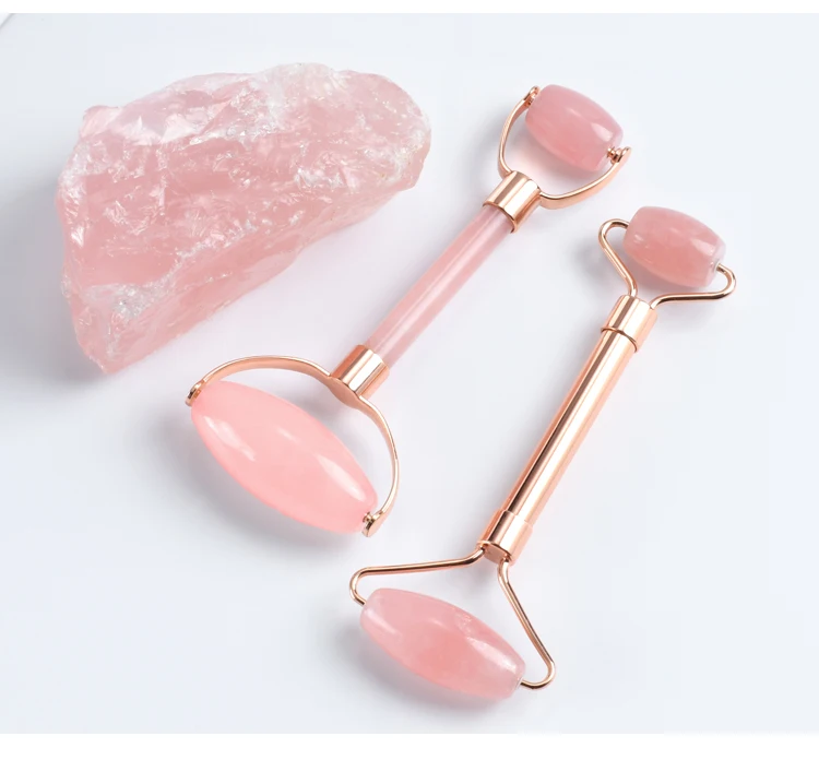 
Wholesale Best Price Jade Roller Natural Big Rough Head Rose Quartz Roller For Facial Massage 