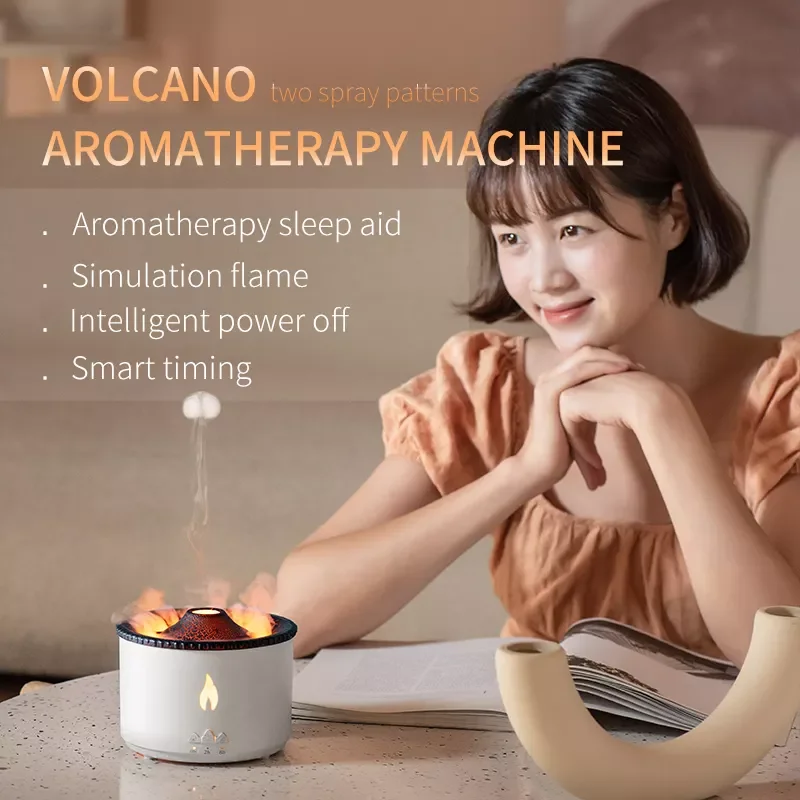 Household Fog Essential Oil Automatic Spraying Fragrance Expanding Fire Humidifier 3D Flame Aroma Diffuser