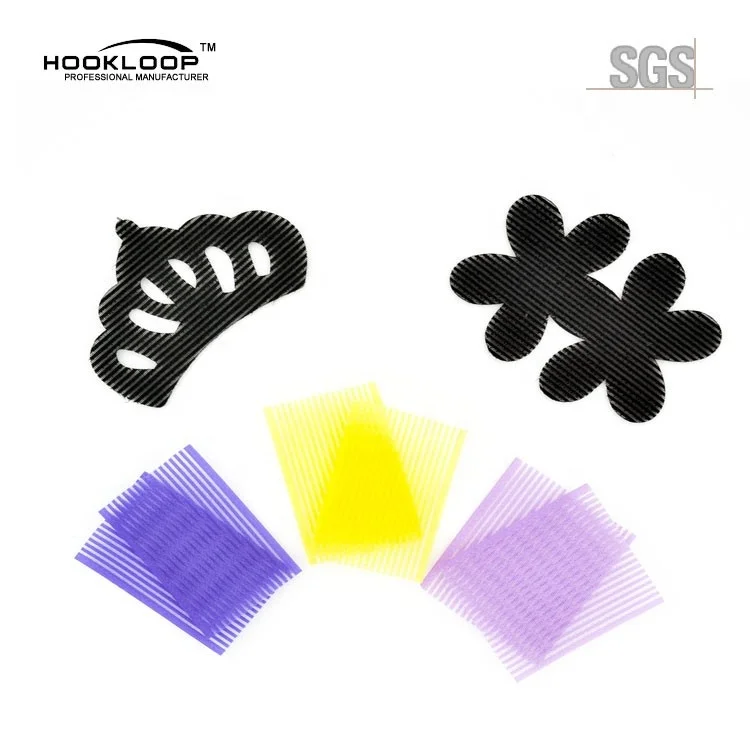 Multiple shape hook and loop hair clip bangs stickers
