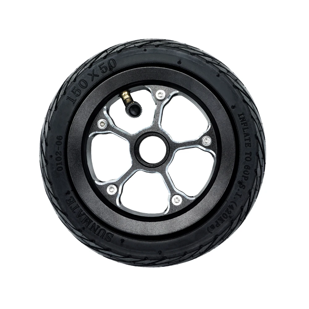 Flipsky Black 6' ATM Offroad Wheel 150x50mm Pneumatic Rubber All Terrain Mountain Wheels for skateboard/longboard/scooter