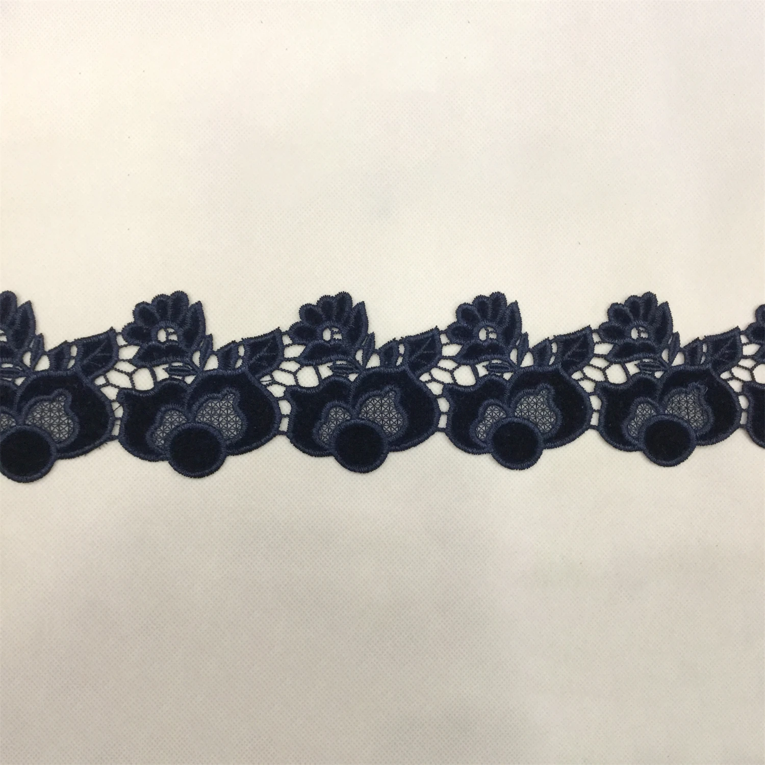 New Technology Black/White Wrap Knitting  velvet/chiffon Guipure Lace Venice  Lace Trim for Garment accessories