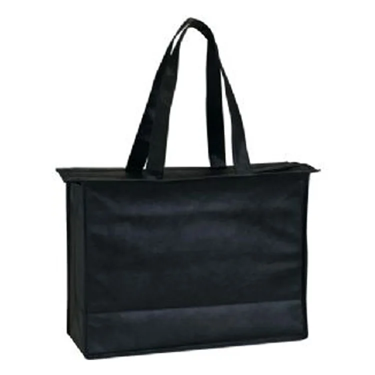 2019 Fashion Tote  Non Woven Material Promotional  Shopping Bag with Zipper Closure Type