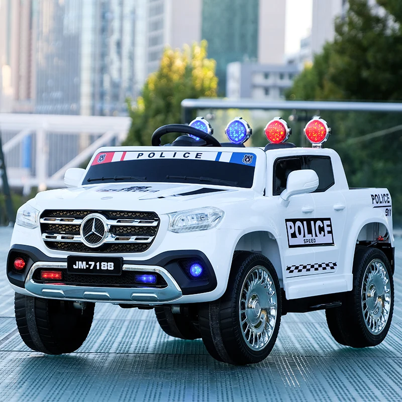 12v electric ride-on cars friction toy vehicle 4x4 kids ride on police car