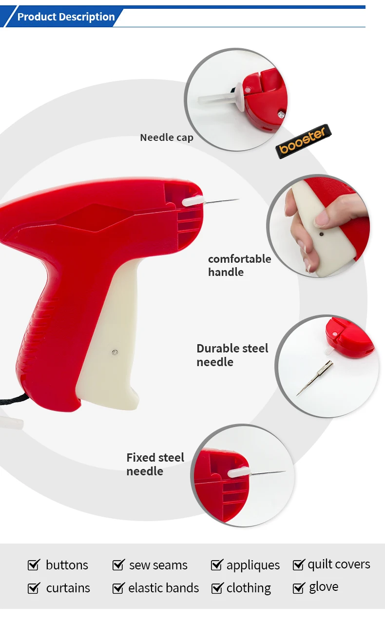 High Quality Fine Fabric Tagging Guns Works with T-end I Fine Pin for Carpet