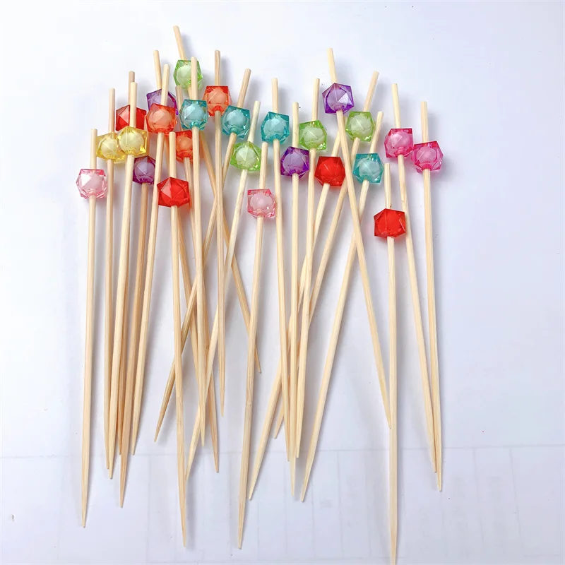 Personalized Bamboo Appetizer Toothpicks and Fruit Forks, Fashionable and Generous, Highlighting Personal Taste