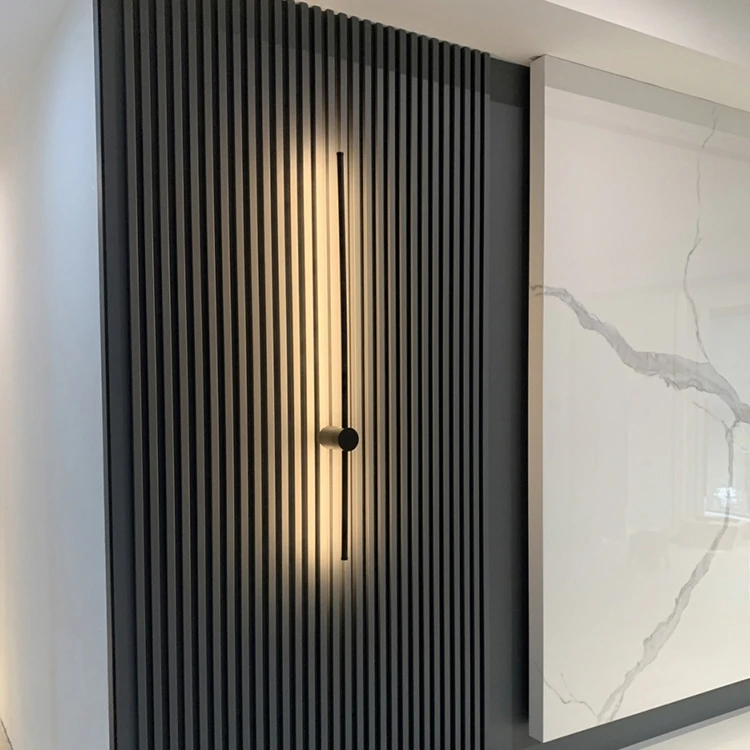 Minimalist long strip living room backdrop LED wall lamp classic corridor aisle acrylic iron wall light 60 80 100 120cm