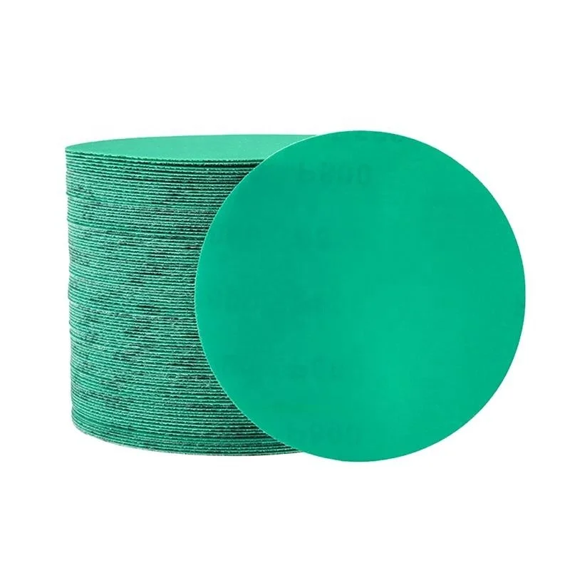 Automotive green sandpaper abrasive sanding disc hook and loop zirconia aluminum oxide roll waterproof abrasive disc