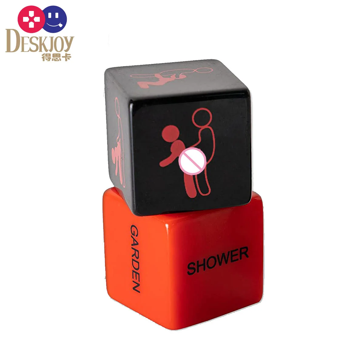 DESKJOY 20mm Acrylic D6 Adult Sex Games Dice 6 Sides Polyhedral Shape for Couples DND & Board Game Usage Square Sex Poses Dice