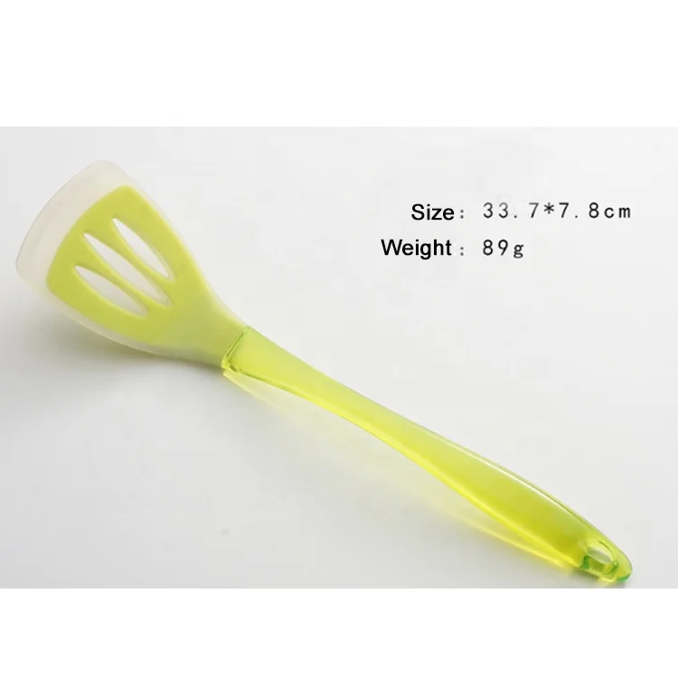 5 piece Transparent Colorful Kitchenware High Heat Resistant Silicone Kitchen Utensil Set