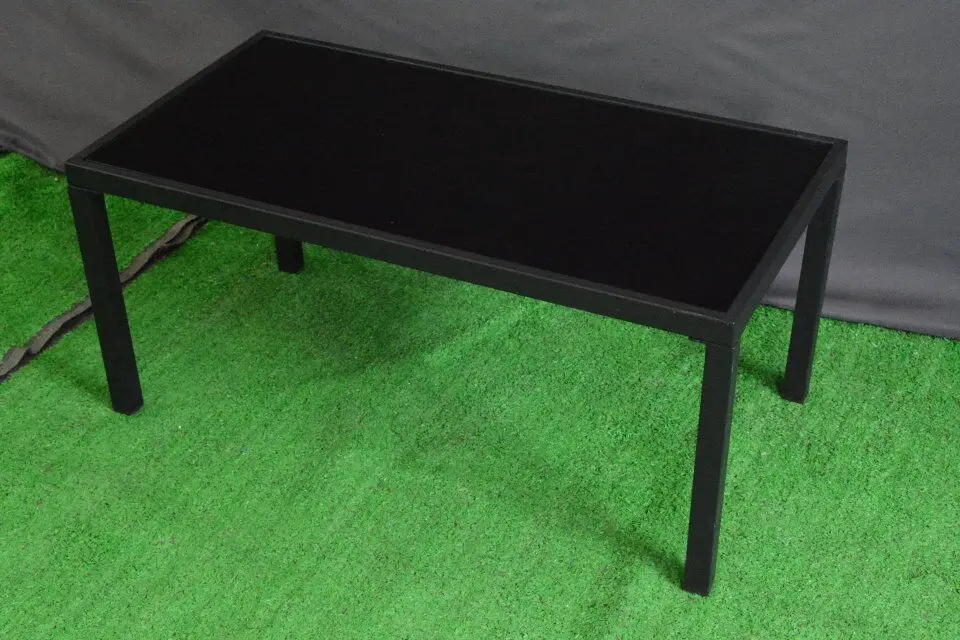 Hot Selling Popular 4 pcs. table and chairs steel powder coated outdoor metal garden furniture set plastic wood