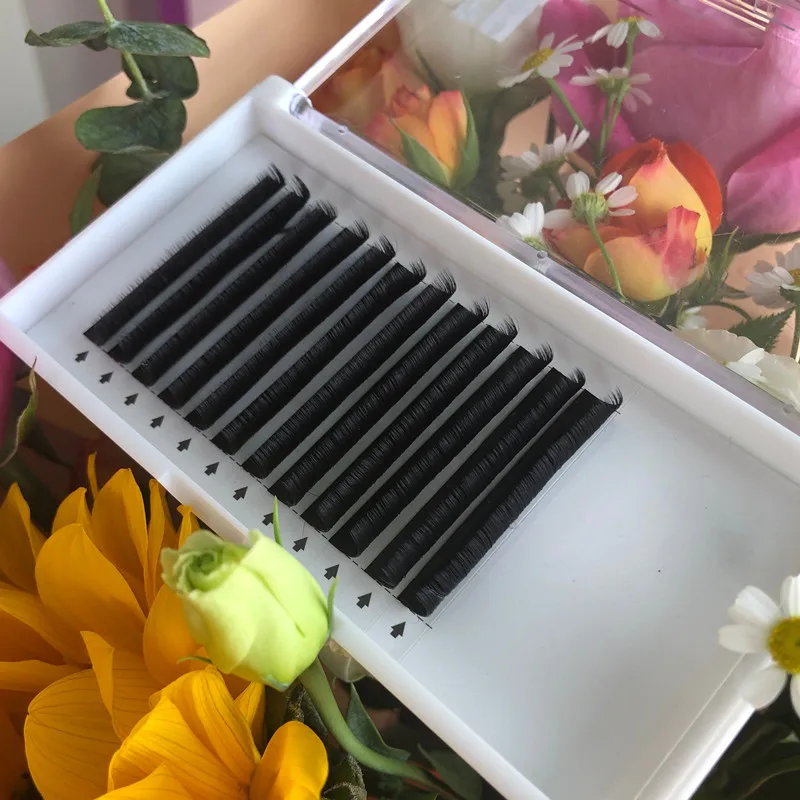 0,02 Готовые накладные ресницы из сибирской норки, быстрое наращивание ресниц, корейские накладные ресницы pbt, мини-Веер c, завитые ресницы