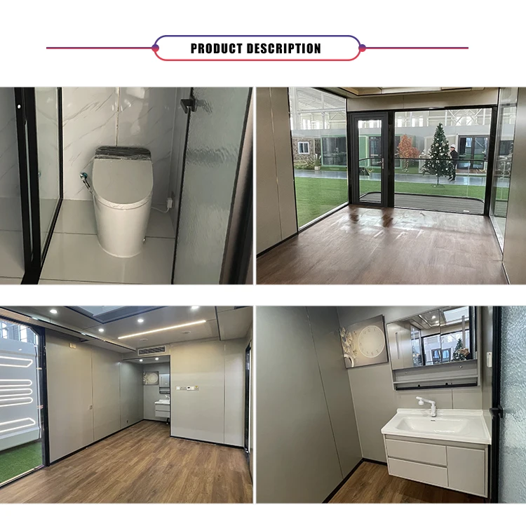 Solid Wood Wall Window Sill Dual-use Prefab Container House space Office Hotel 100 Square Meter Capsulese Space Capsule House