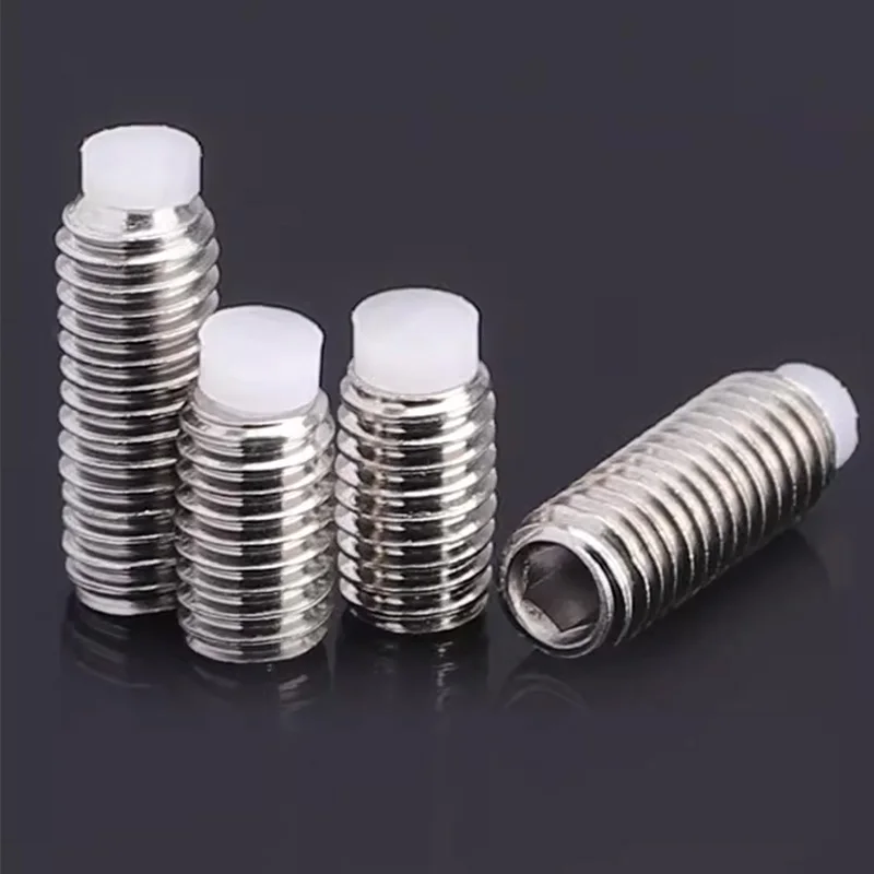 M3 M4 M5 Stainless Steel Allen Head Hex Hexagon Socket Plastic Nylon Dog Convex End Point Tip Grub Bolt Set Screw