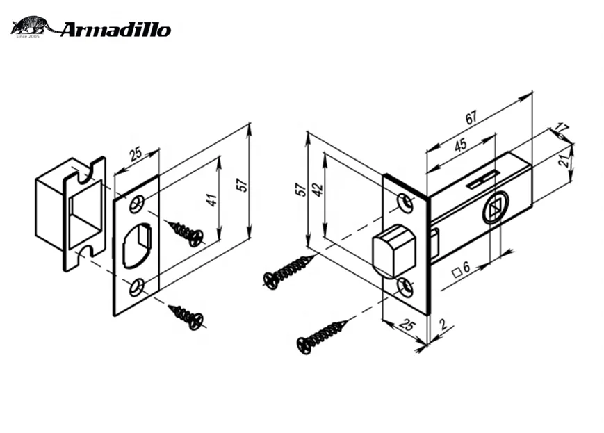 Высокая прочность матовый черный замок-Засов комплект защелка замка
